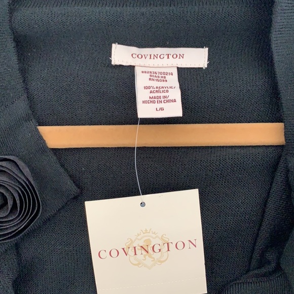 Covington cardigan black size large - Picture 3 of 6